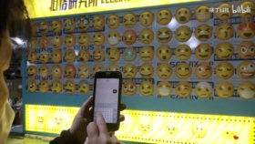 笑脸墙互动装置 墙面灯光互动设备 手机扫描打卡装置商场展会
