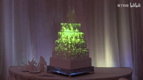 迪士尼婚礼蛋糕投影灯光秀互动装置  活动生日广告创意营销方案