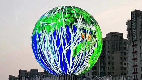 球形（型）LED全彩显示屏生产工艺厂家解密，360度全景视觉
